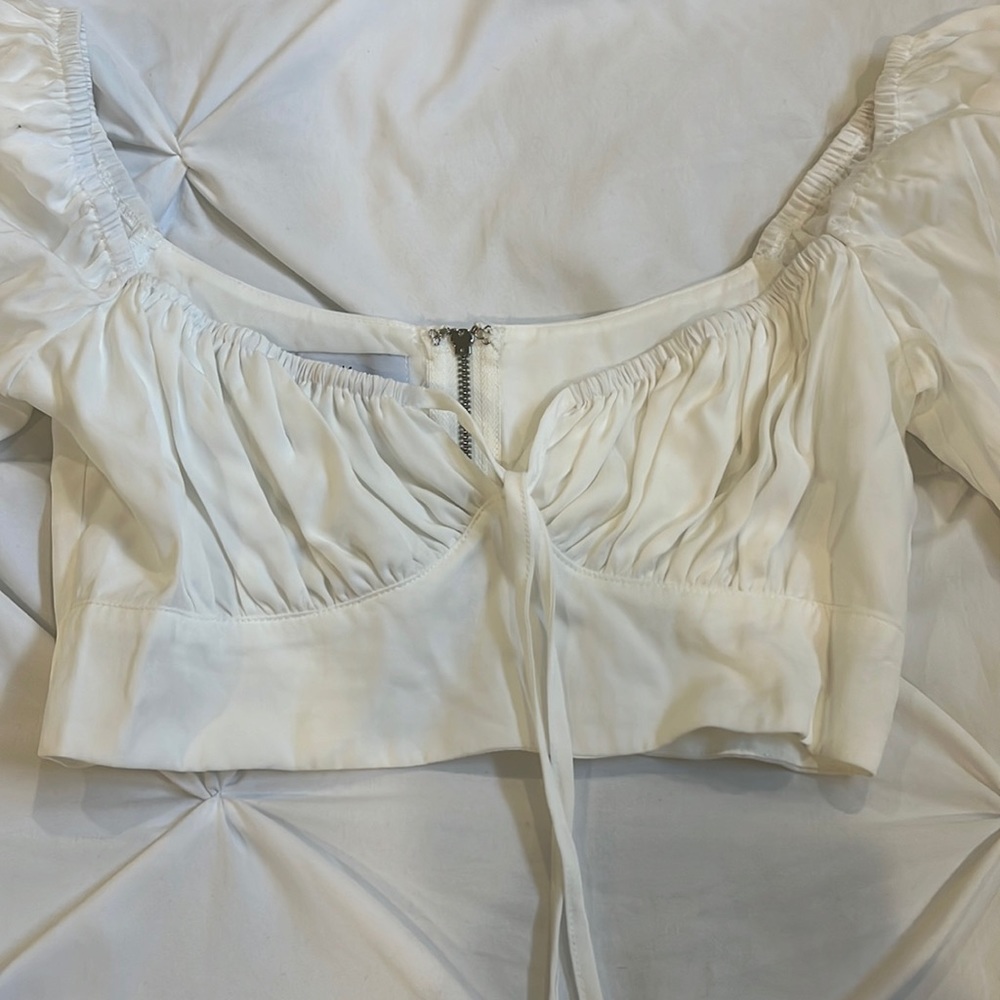 Adika white long sleeve top
